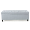Juliana - Storage Ottoman With Fabric Upholstery - Light Blue