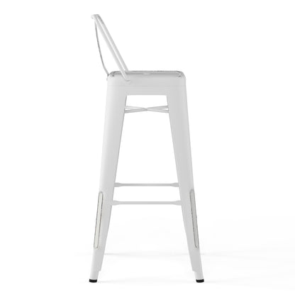 Rayne - Metal Bar Stool (Set of 2) - Distressed White