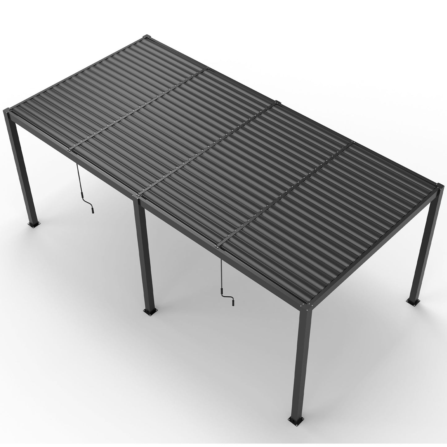 10 x 19 Ft Louver Pergola Frame & Louvers - Black