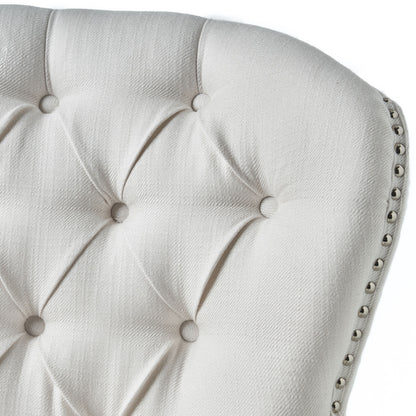 Modern Accent Chair Upholstered Foam Filled Living Room Chairs Comfy Reading Chair Mid Century Modern Chair, Armchair For Living Room Bedroom - Ivory