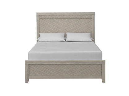 King Panel Bed - Light Gray