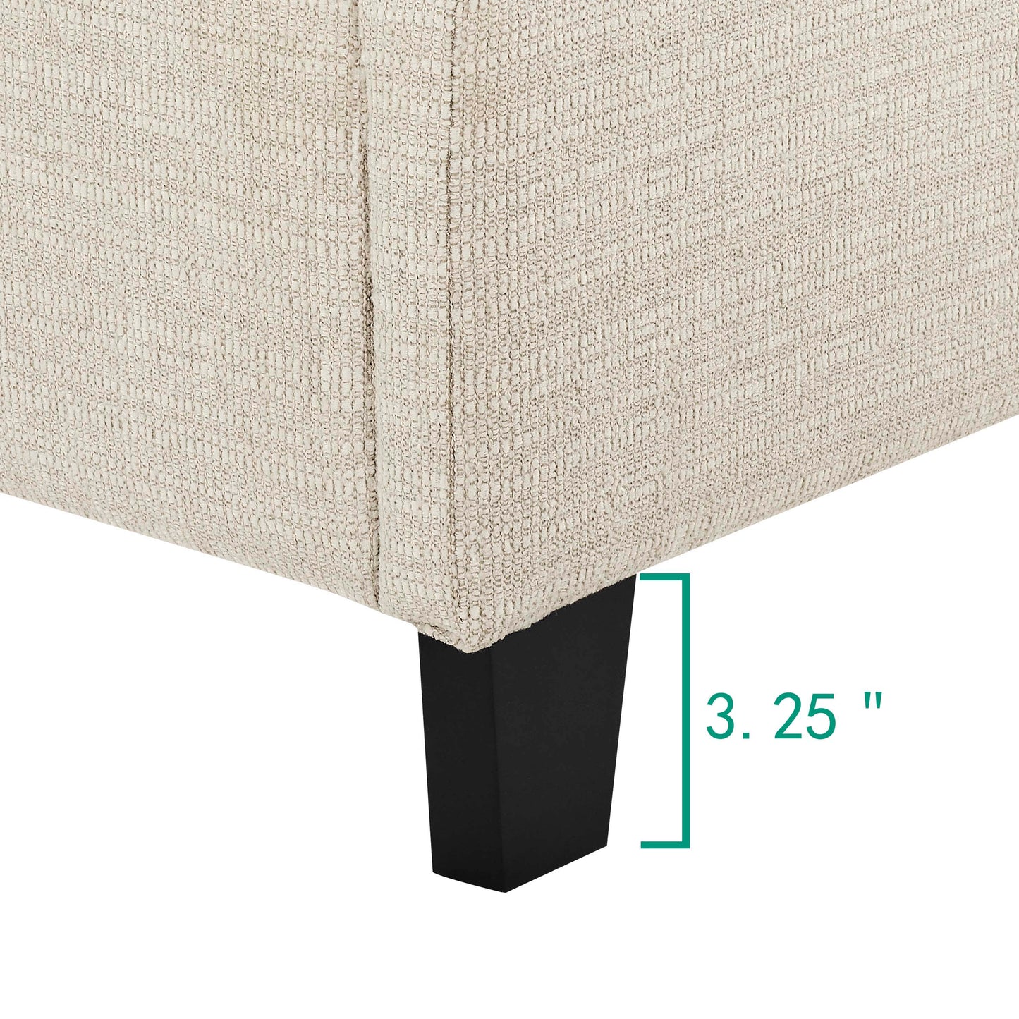 Queen Size Tufted Upholstered Platform Bed - Beige