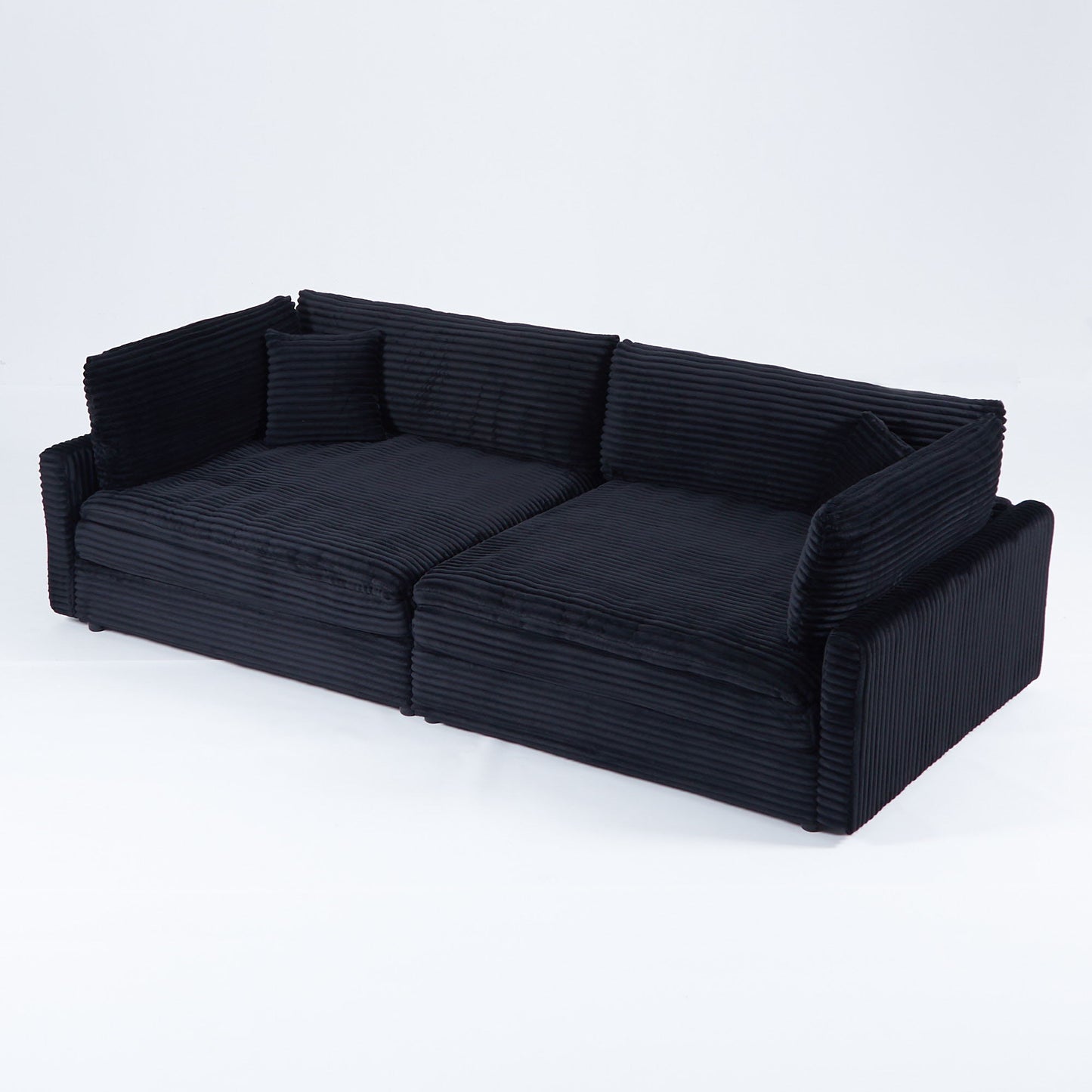 2 Throw Pillows, Four Backrests, Opening Up A New Style For The Living Room's Casual Area - Black