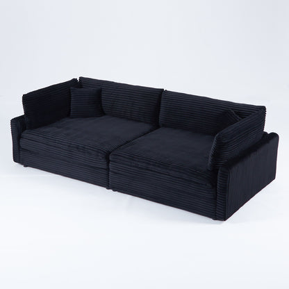 2 Throw Pillows, Four Backrests, Opening Up A New Style For The Living Room's Casual Area - Black