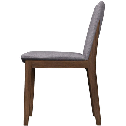 Laura - Mid-Century Modern Solid Wood Dining Chair (Set of 2) - Gray
