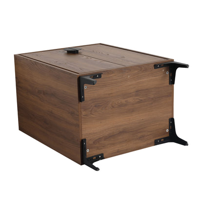 Modern 24'' Bathroom Vanity With Top Sink Storage Cabinet - Brown