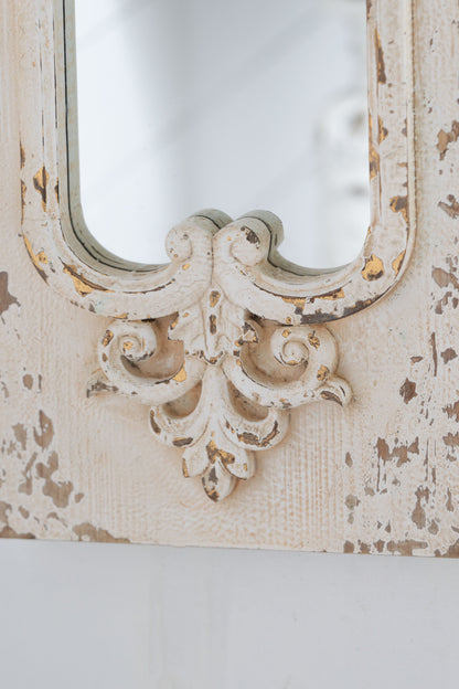 Full Length Mirror With Solid Wood Frame, Floor Mirror For Living Room Bedroom Entryway - White