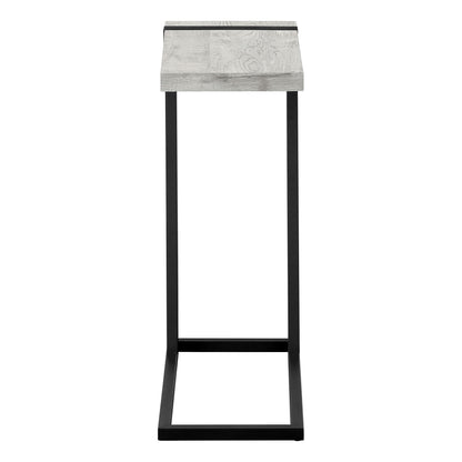 Accent Table, C - Shaped, Contemporary Convenient Design - Gray