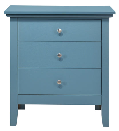 3 Drawer Nightstand - Teal