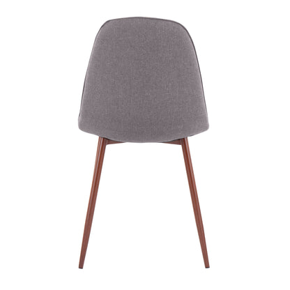Pebble - Contemporary Chair (Set of 2) - Walnut / Charcoal