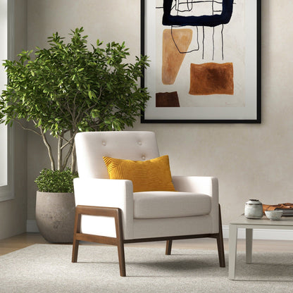 Cole - Comfortable Lounge Chair - Beige