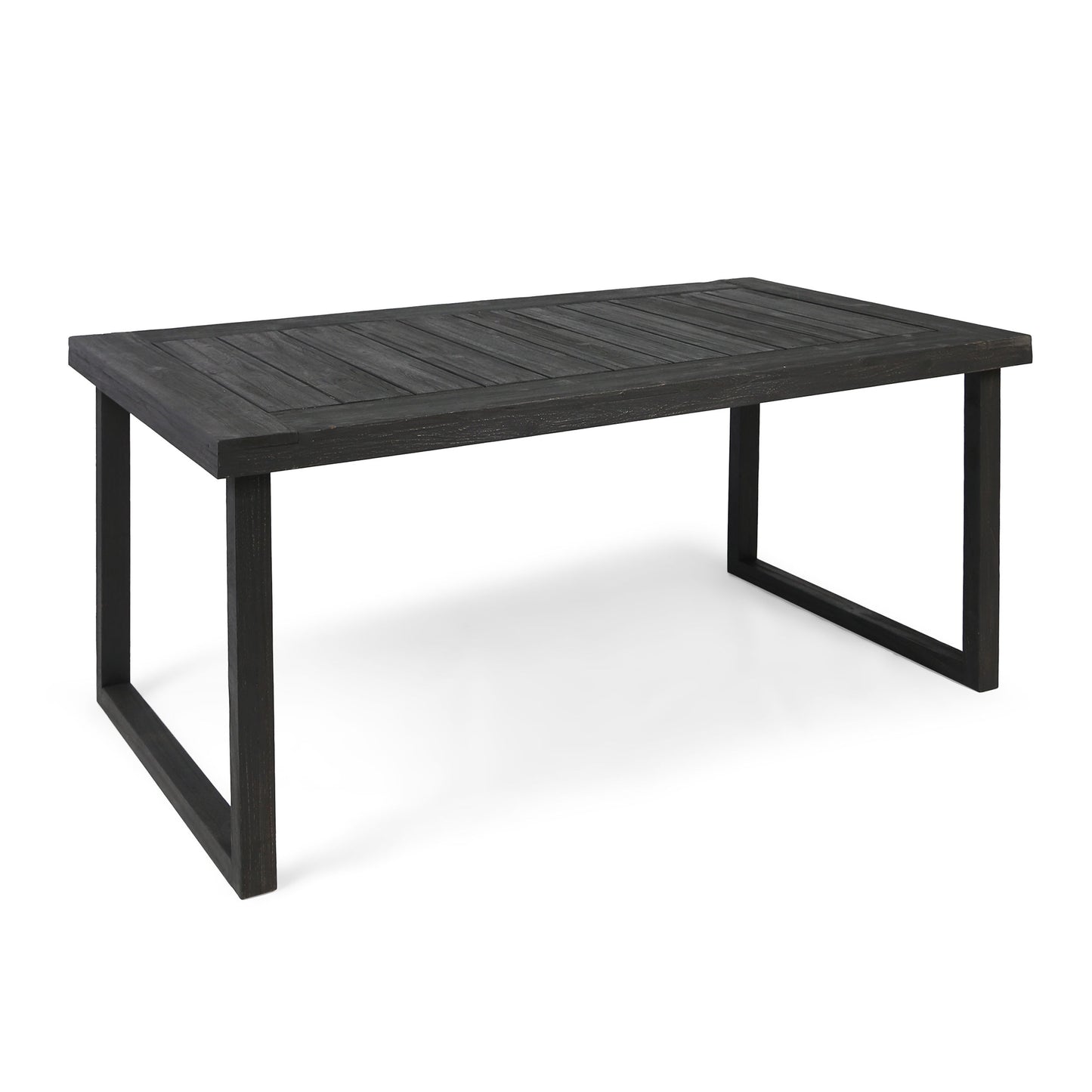 Outdoor Dining Table - Sandblast Dark Gray