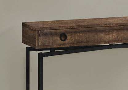 Accent Console Table For Entryway, Storage Drawer, Contemporary & Modern - Brown