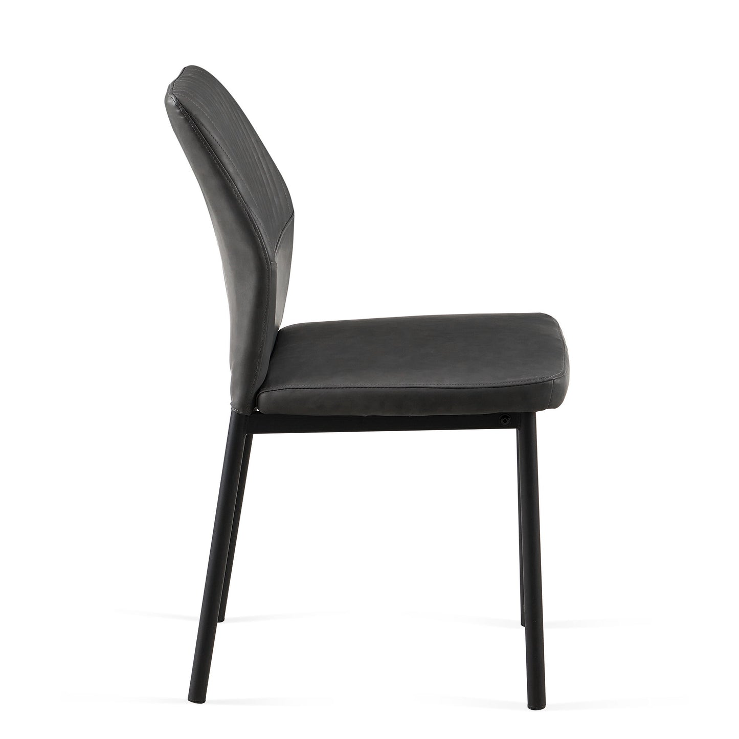Dining Chairs Living Room Chair Modern Kitchen Armless Side Chair With Metal Legs (Set of 4) - Dark Gray