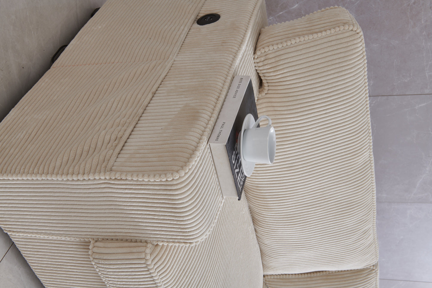 Stationary Loveseat - Cream