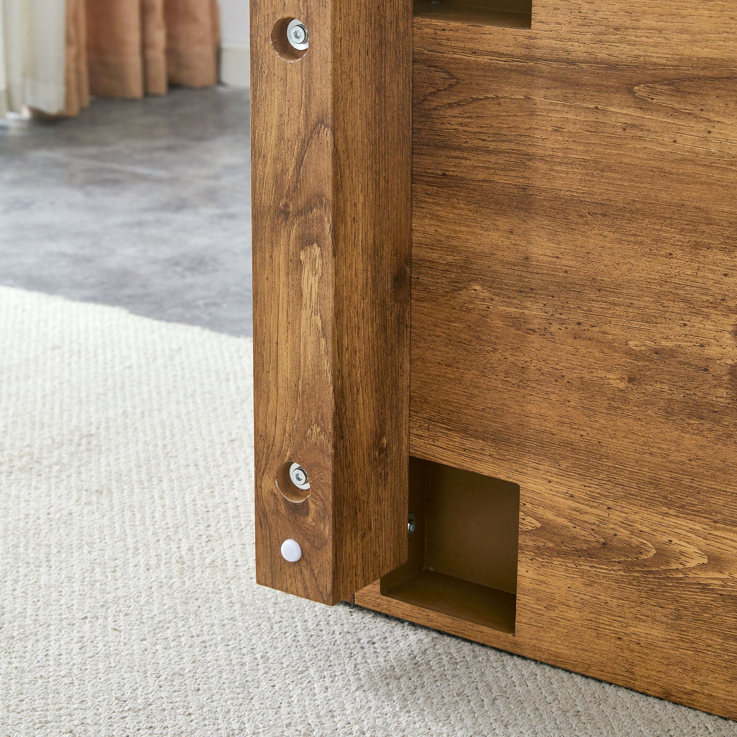 Modern Minimalist Rectangular Coffee Table Measuring Embodies The Simple Charm Of Mid Century Aesthetics, Adding A Touch Of Elegance To Your Living Room - Natural Wood