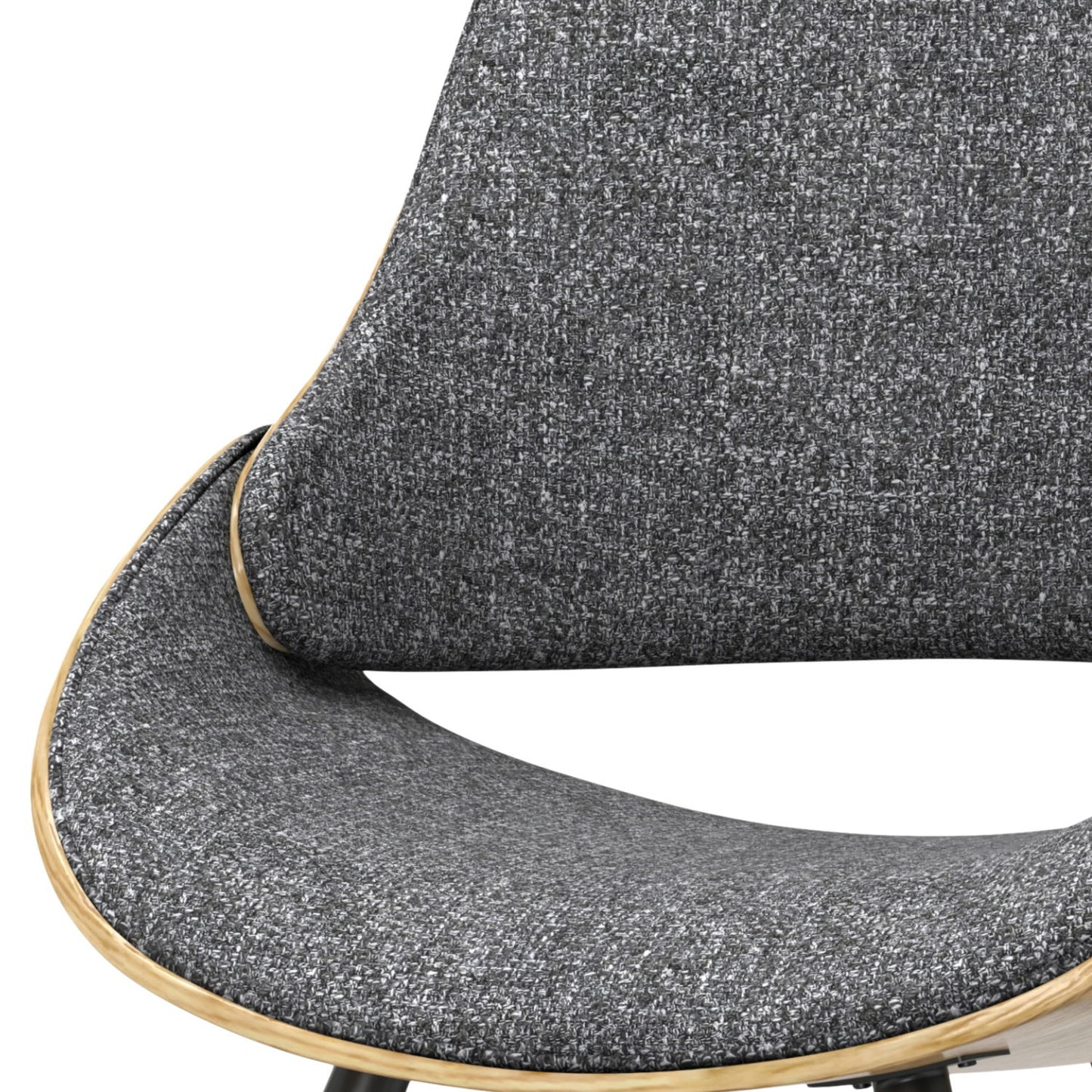 Malden - Bentwood Dining Chair With Wood Back - Gray / Light Brown