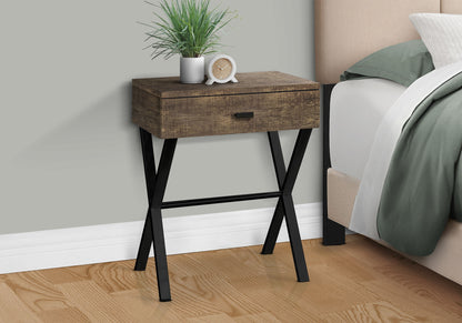 Accent Side Table, Storage Drawer, Contemporary & Modern - Brown