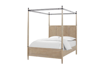Queen Canopy Bed - Sand