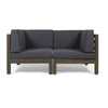 Oana - 2 Piece Loveseat Set With Water Resistant Cushions - Dark Gray