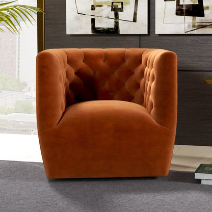 Delaney - Swivel Chair - Burnt Orange