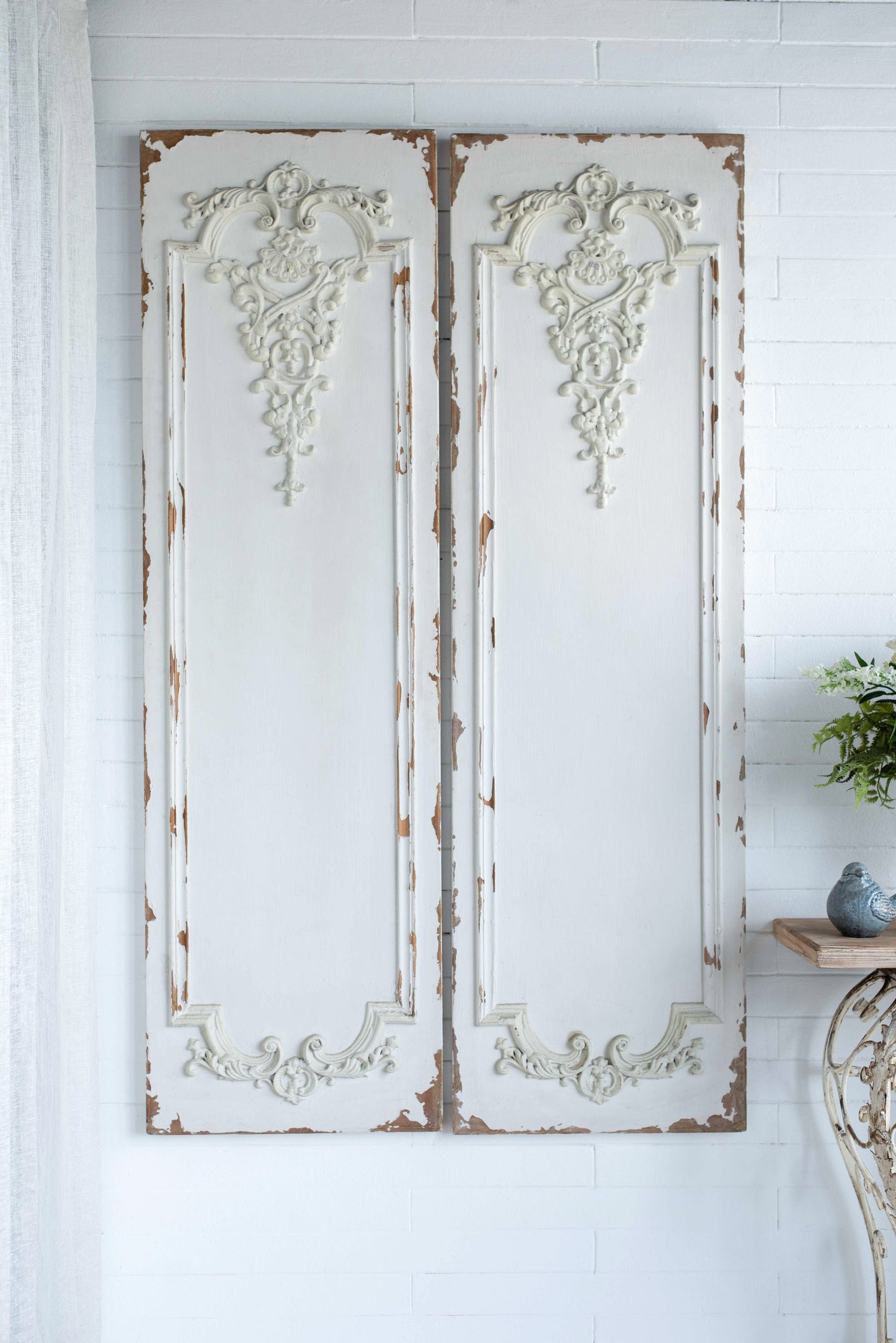 Large Wall Art Panel, Rectangle Wall Sculpture, Wall Decor For Living Room Dining Room Office Bedroom (Set of 3) - White
