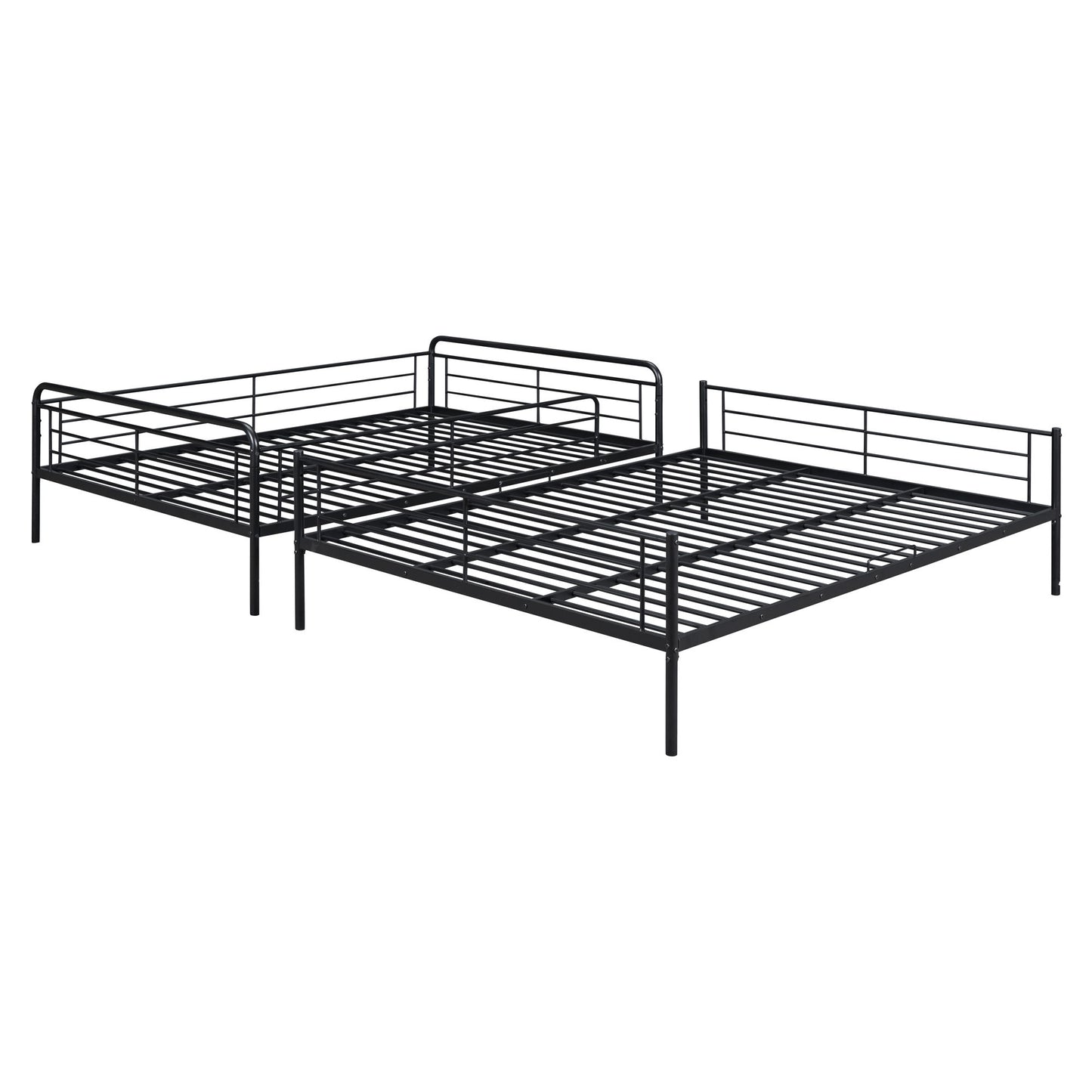 Full Long Over Queen Bunk Bed - Black