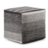 Naya - Cube Pouf - Patterned Gray Melange