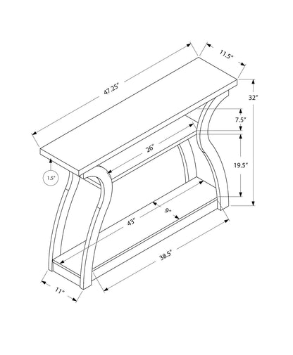 Accent Console Table For Entryway, Contemporary Convenient Design - White