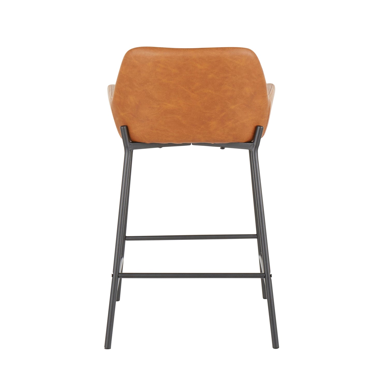 Daniella - Industrial Counter Stool (Set of 2) - Black / Camel