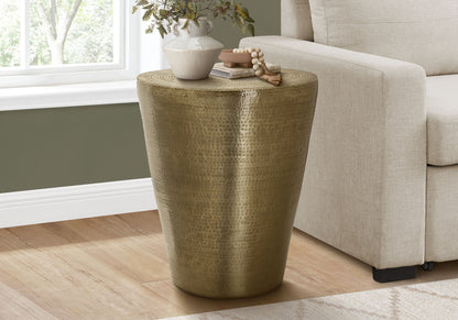 Drum Accent Side Table, Contemporary Elegant Design - Gold