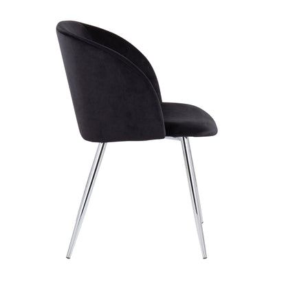 Fran - Contemporary Chair (Set of 2) - Chrome / Black