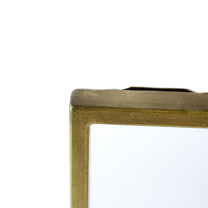 Poppy Mirror With Metal Frame Contemporary Design For Bathroom, Entryway Wall Decor - Golden Black