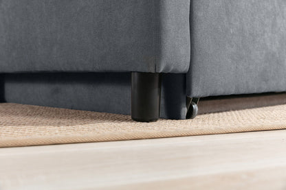Hannah - Woven Convertible Armchair - Dark Gray
