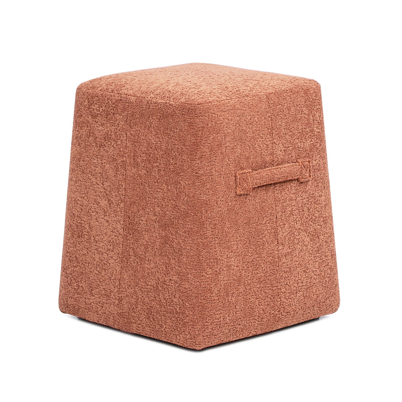Clyde - Tapered Square Upholstered Ottoman - Spice Orange