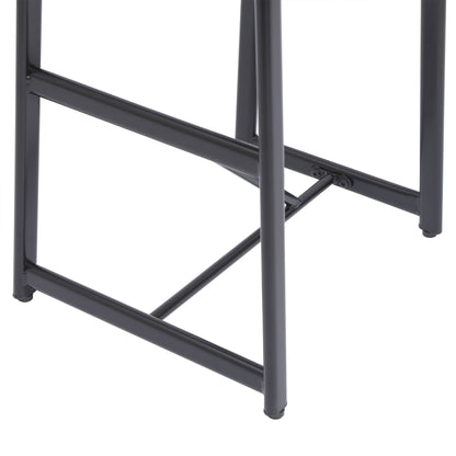 Modern Bar Stools With Backrest For Kitchen Island Or Pub Room, Metal Frame (Set of 3) - Black / White