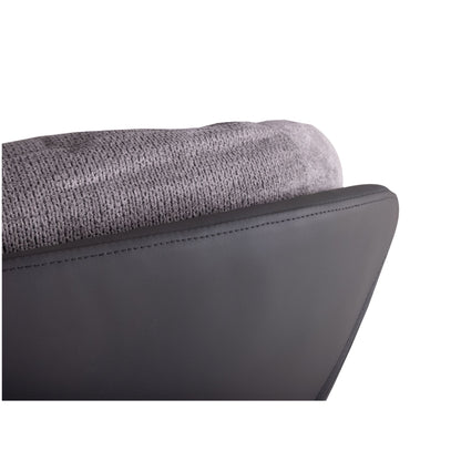 360ÔøΩÔøΩ Swivel Office Chair, Modern Chenille Chair With And Metal Base Frame, No Wheels, Accent Chair - Gray