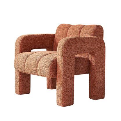 31.10" Wide Boucle Upholstered Accent Chair - Orange