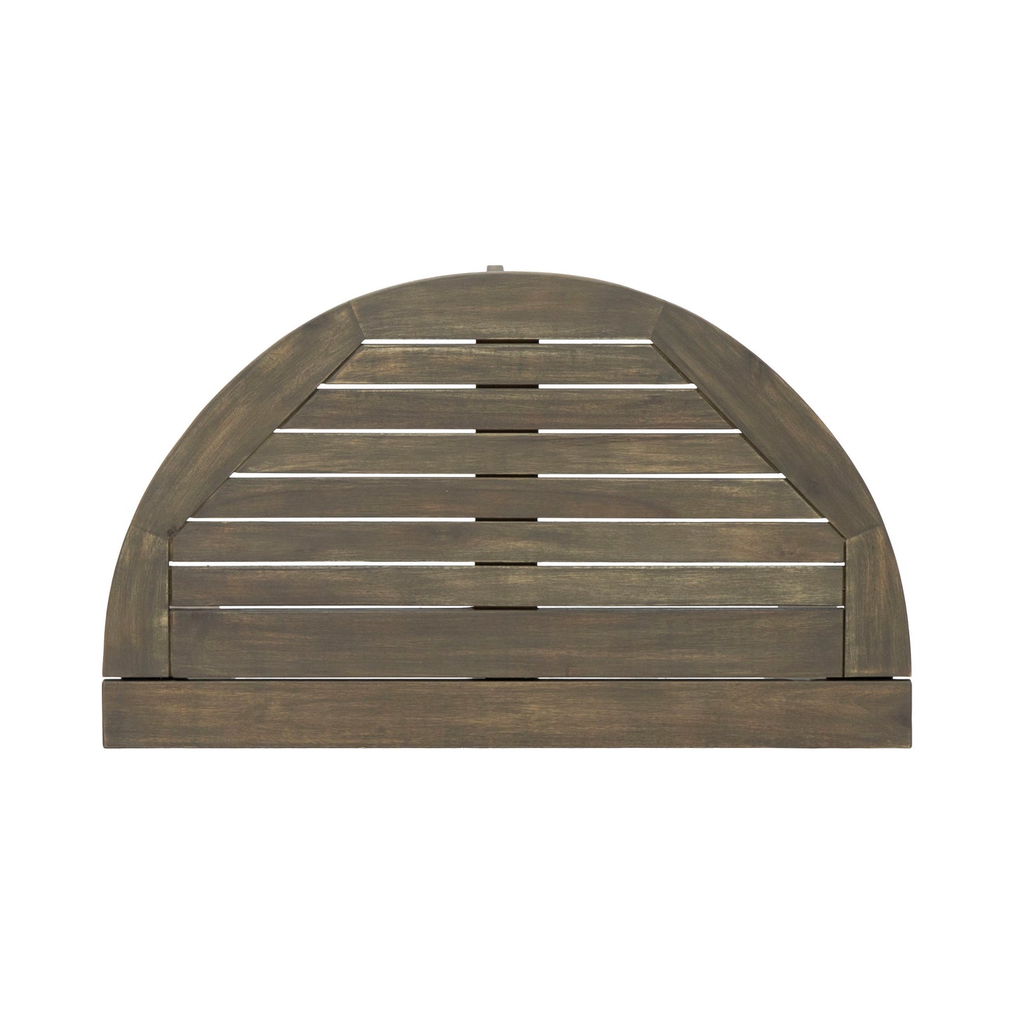 Outdoor Half Round Folding Bistro Table - Gray Finish