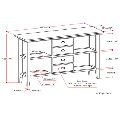 Redmond - Console Sofa Table - Rustic Natural Aged Brown