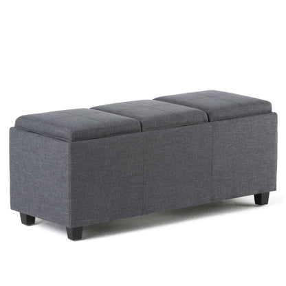 Avalon - Storage Ottoman - Slate Gray