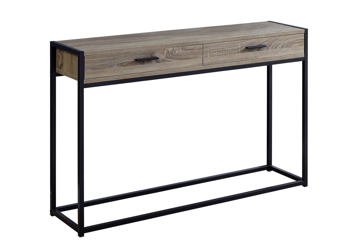 Accent Console Table For Entryway, 2 Storage Drawer, Contemporary And Modern - Taupe