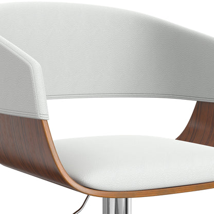 Lowell - Adjustable Swivel Bar Stool - White