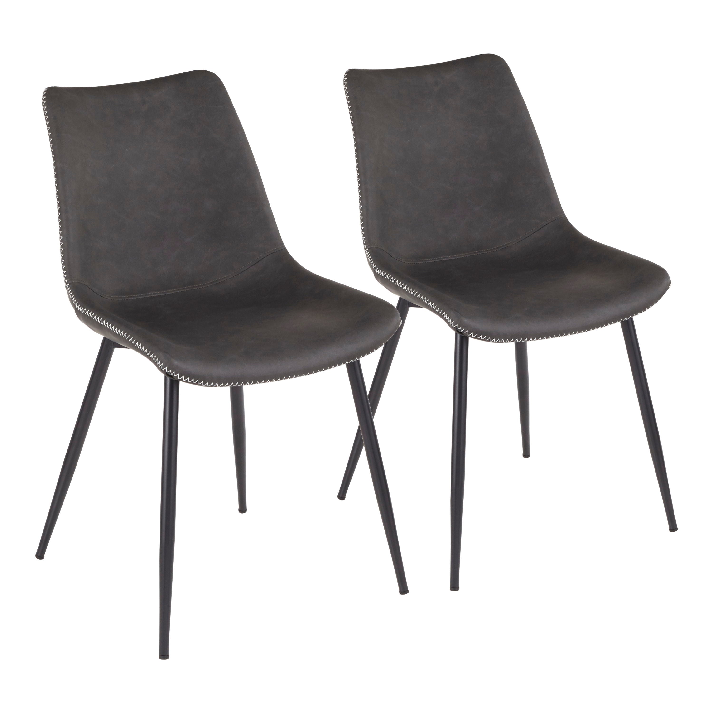 Durango - Industrial Dining Chair (Set of 2) - Black / Vintage Gray