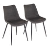 Durango - Industrial Dining Chair (Set of 2) - Black / Vintage Gray