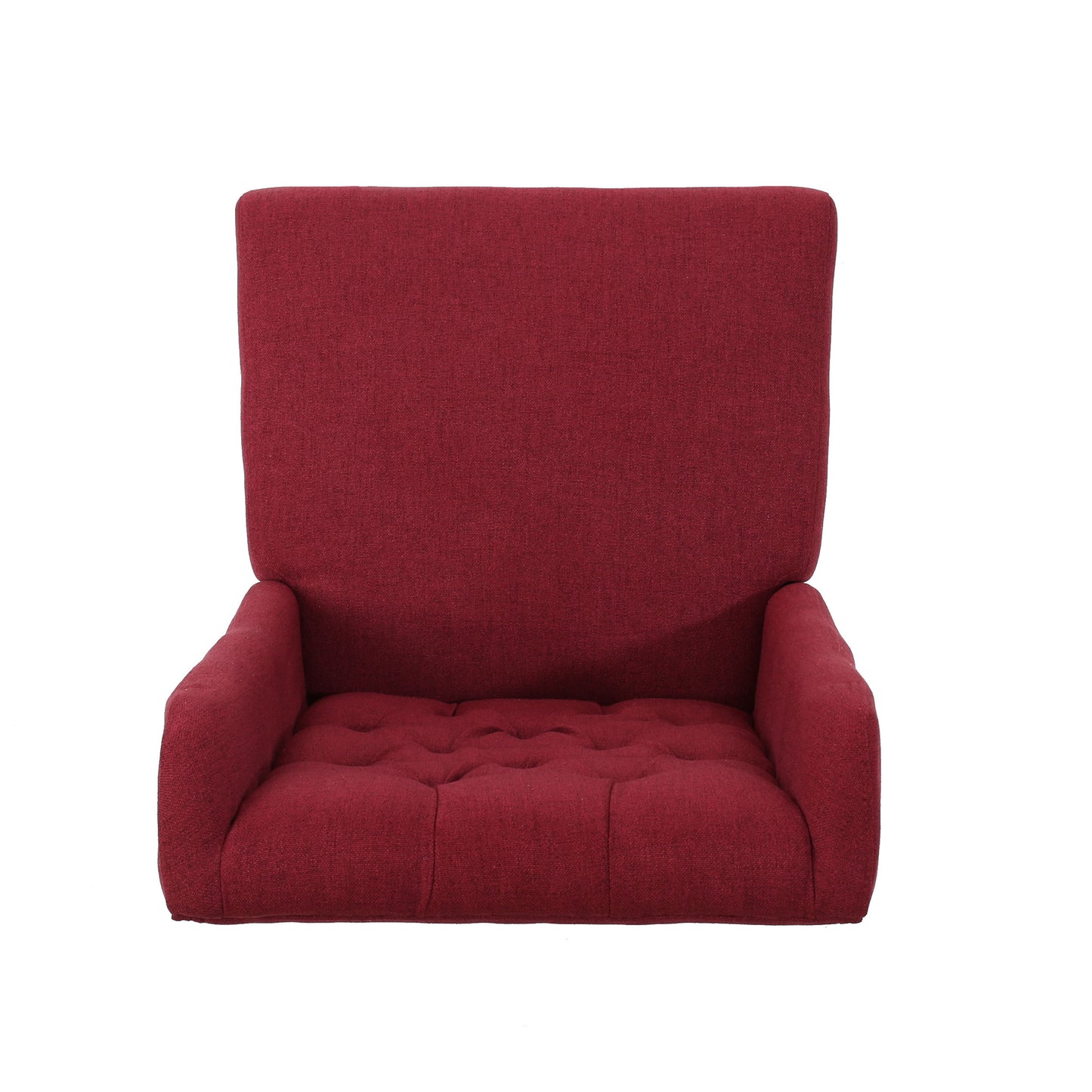 Modern Tufted Dining Chair (Set of 2) With High Back And Birch Wood Legs - Red