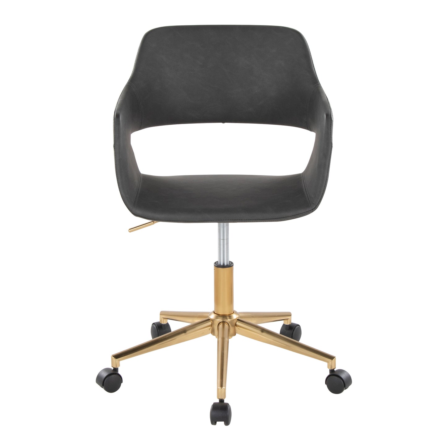 Margarite - Contemporary Task Chair - Gold / Gray