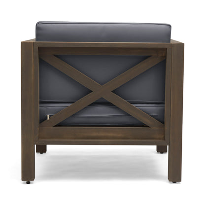 Brava - Modern Club Chair With Water Resistant Cushions - Gray