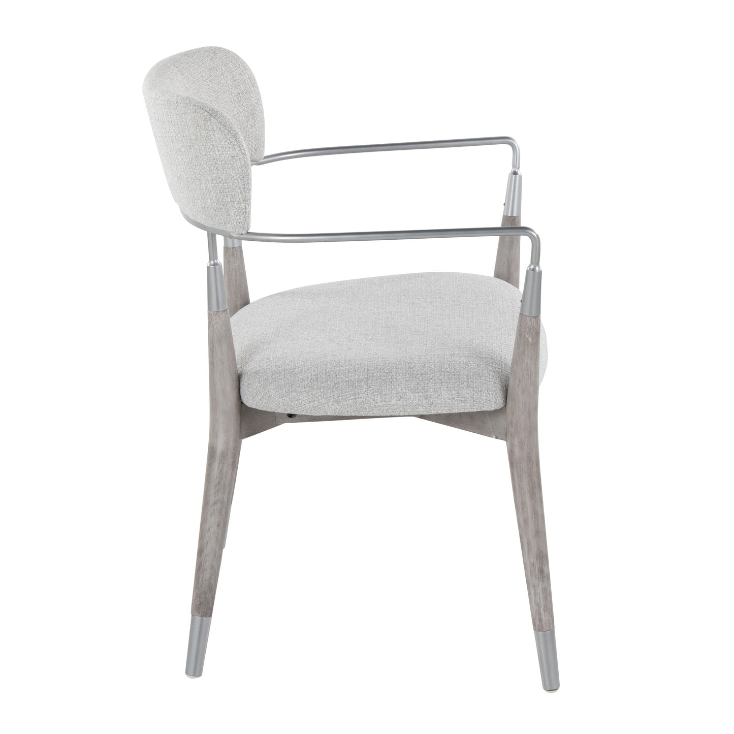 Savannah - Contemporary Chair (Set of 2) - Gray / Light Gray / Silver