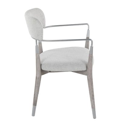 Savannah - Contemporary Chair (Set of 2) - Gray / Light Gray / Silver